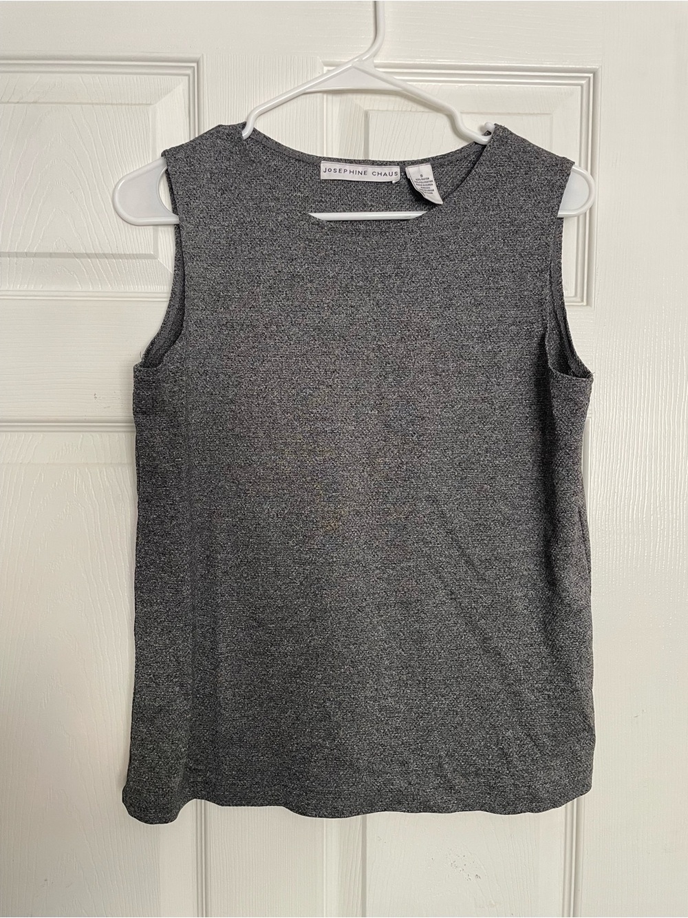 Josephine Chaus Women’s size Small Charcoal Gray Sleeveless Knit Tank
